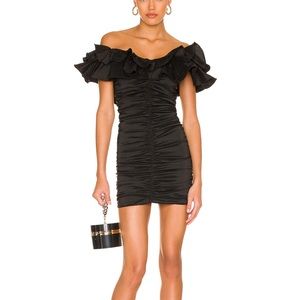 Lovers and Friends Nikolina Ruched Dress in Black